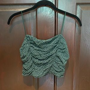 cropped spaghetti strap tank